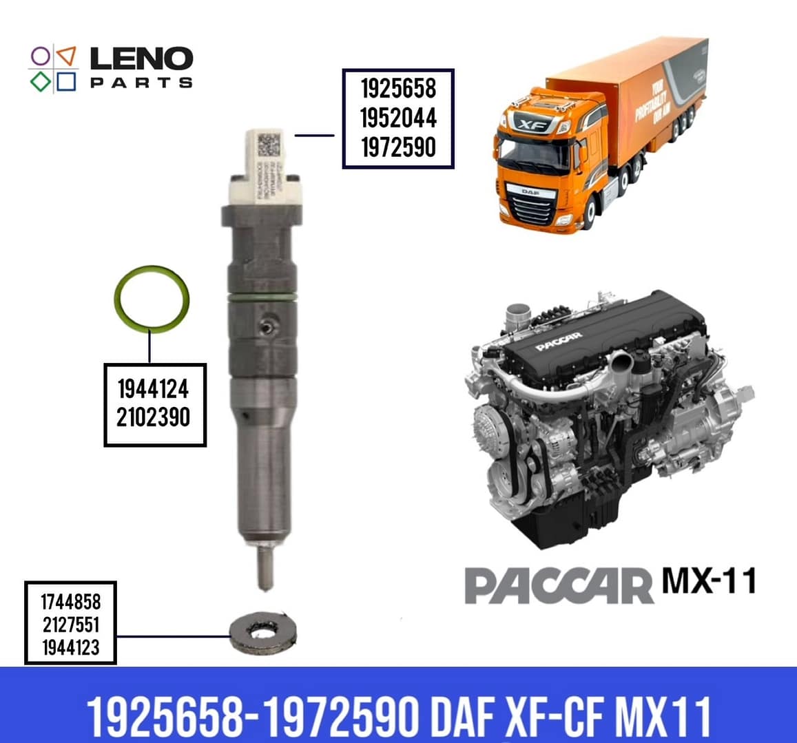 2035982 1924622 DAF MX11 fuel injector sleeve cup nozzle holder XF