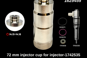 1629459 injector cup for injector 1742535 DAF XF-CF 105 Paccar MX13 euro-5 LENO